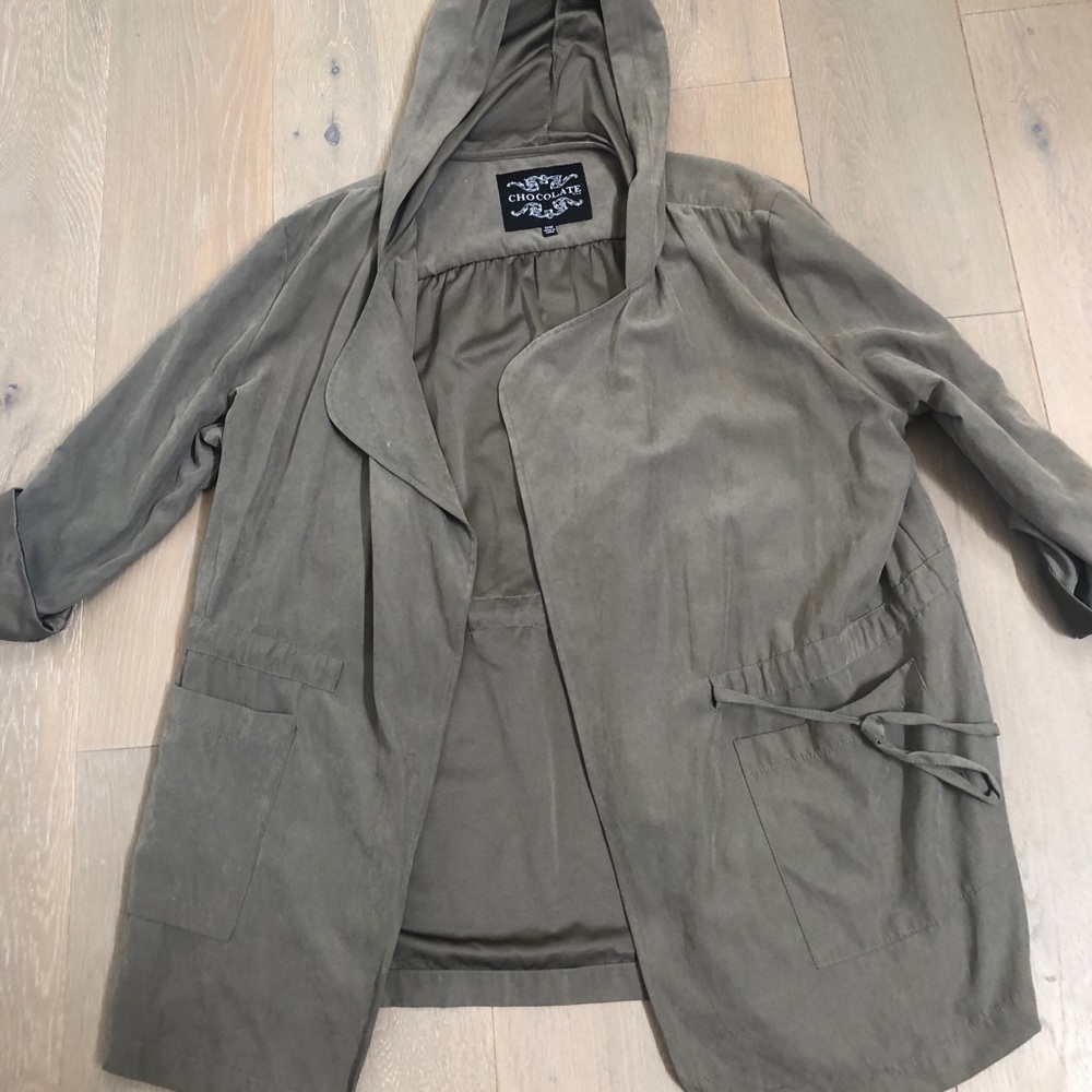 Urban Outfitters Green Trench Coat
